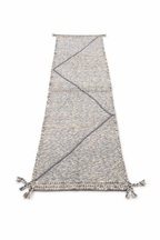 Moroccan Kilim runner - Grey 260cm x 65cm