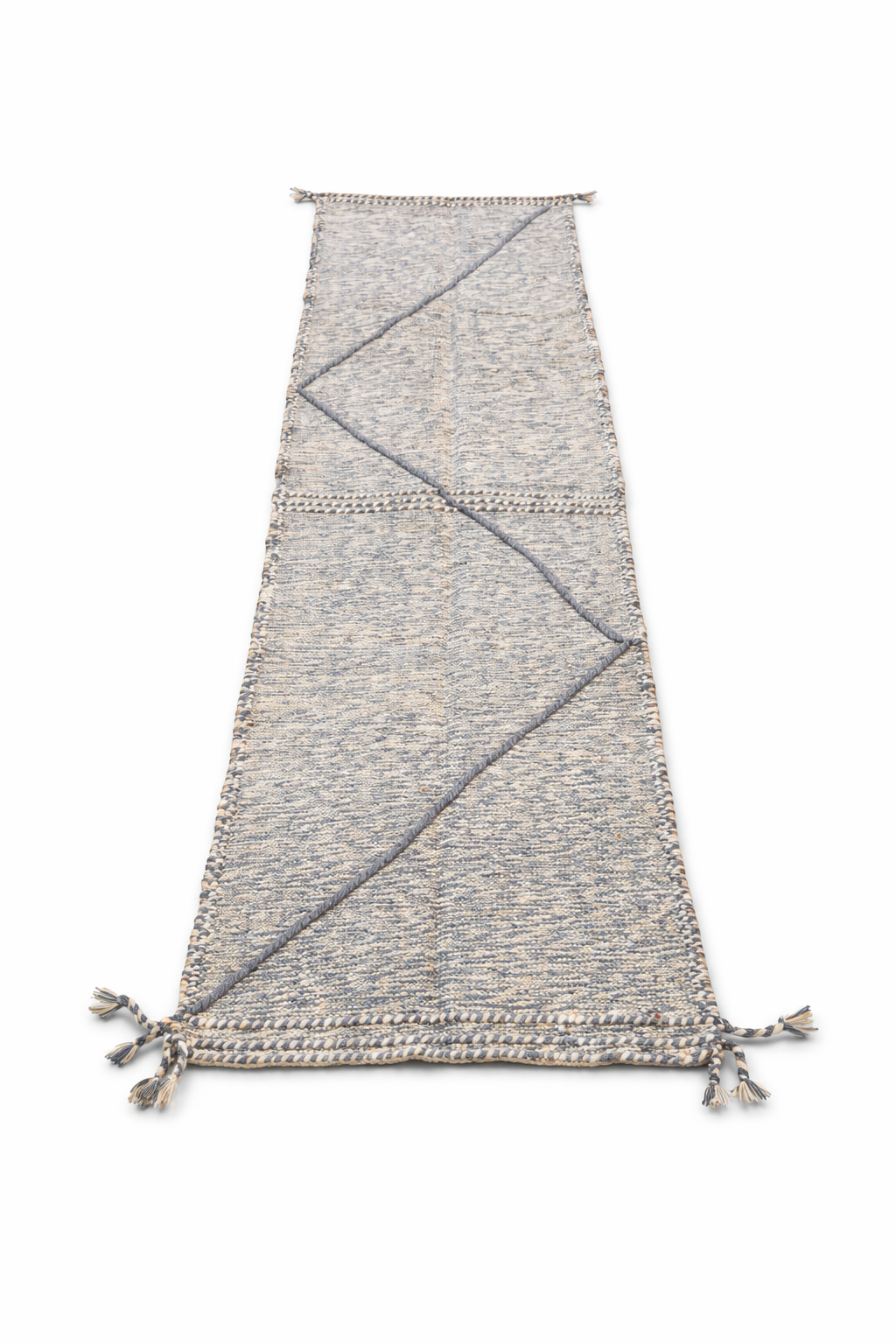 Moroccan Kilim runner - Grey 260cm x 65cm