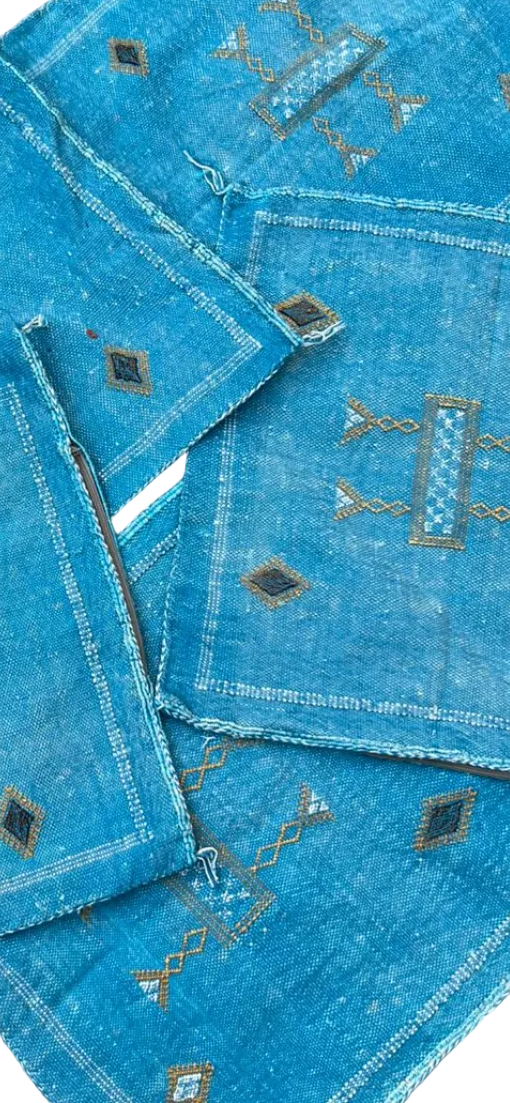 Cactus Silk Sabra Cushions - Blue (50 x 50cm)