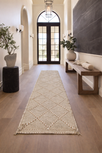 Handwoven Kilim Runner  - Beige 260cm x 72cm