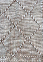 Handwoven Kilim Runner  - Beige 260cm x 72cm